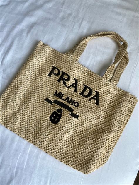 prada jacquard tote|prada milano beach bag.